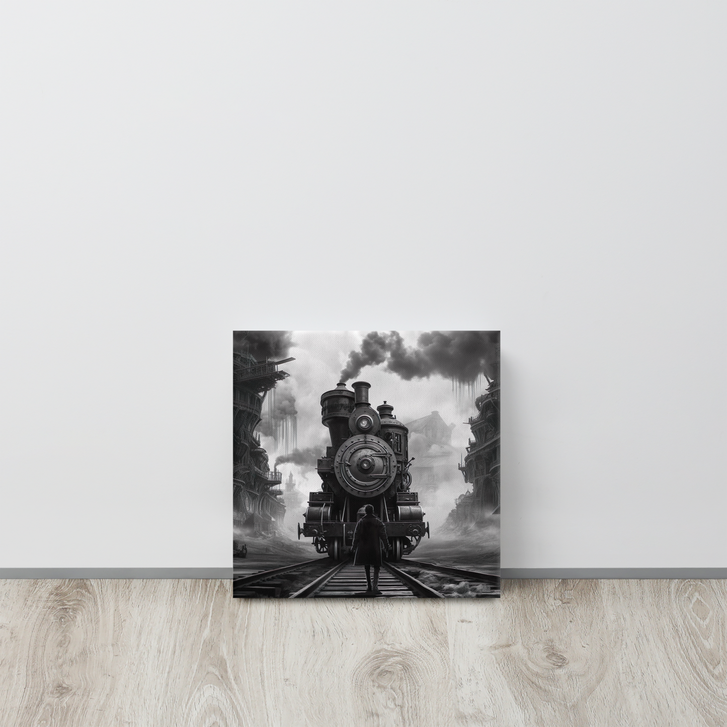 The Iron Horse and the Wayfarer - Interactive Canvas Wall Art