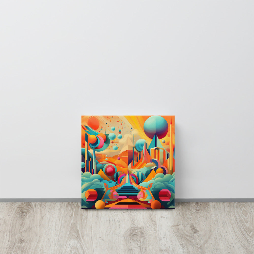 Chromatic Dimensions Unraveled - Interactive Canvas Wall Art