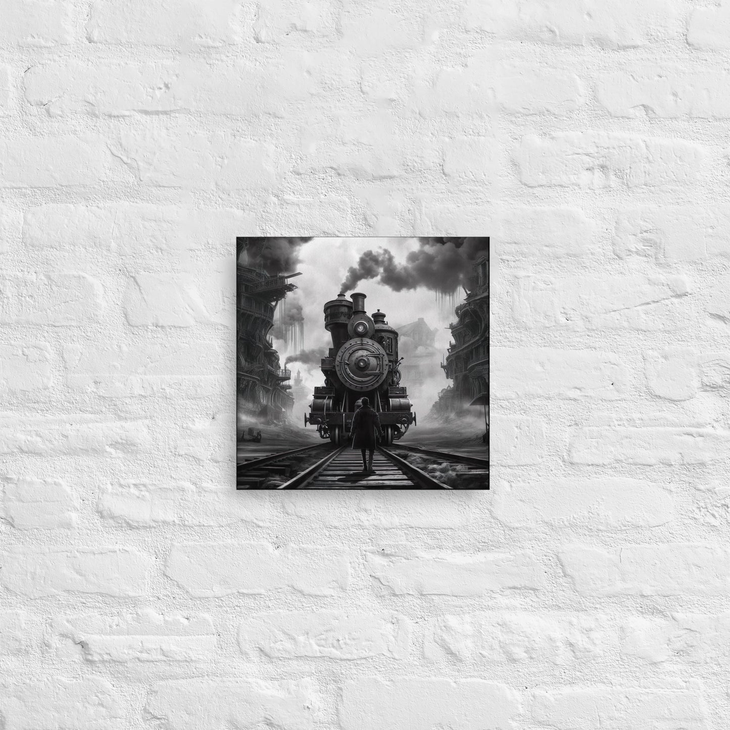 The Iron Horse and the Wayfarer - Interactive Canvas Wall Art