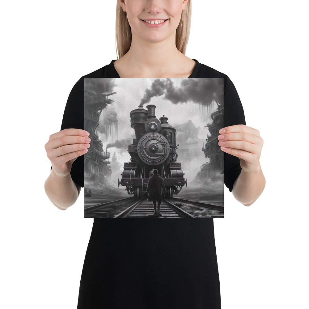 The Iron Horse and the Wayfarer - Interactive Canvas Wall Art