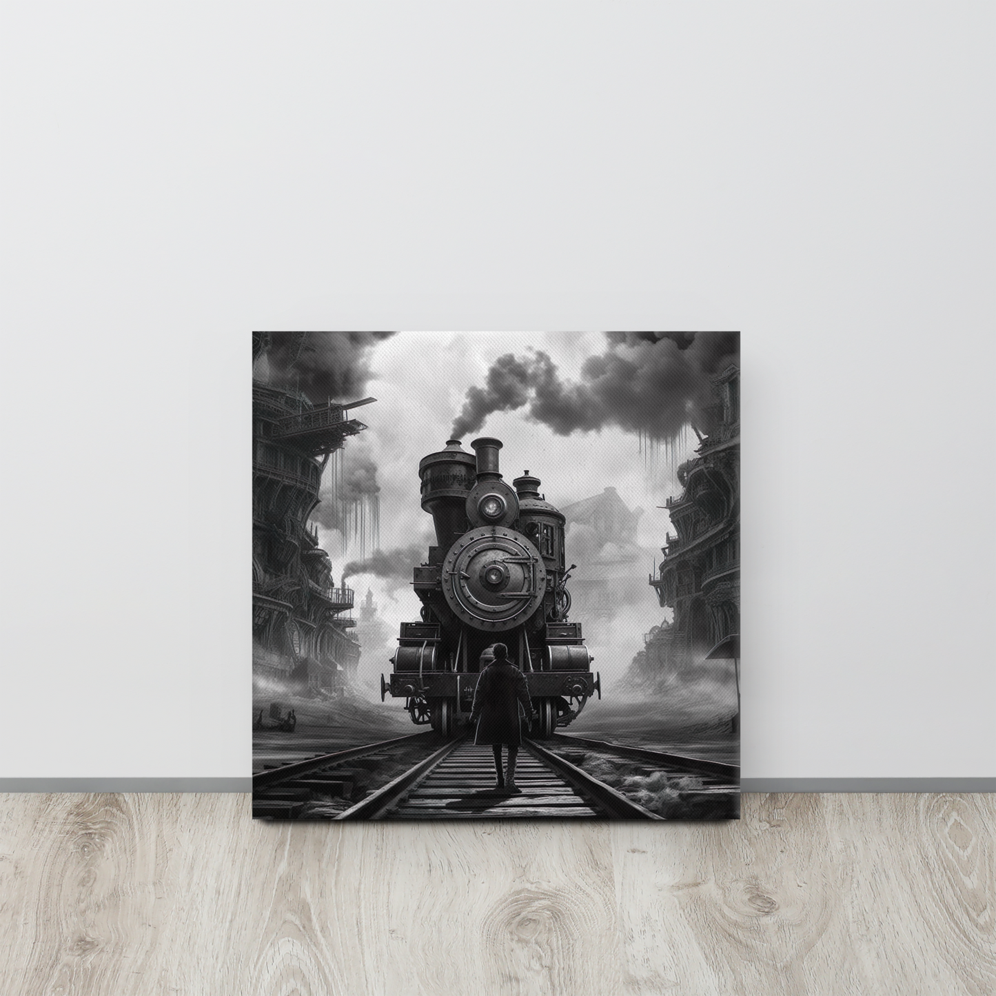 The Iron Horse and the Wayfarer - Interactive Canvas Wall Art