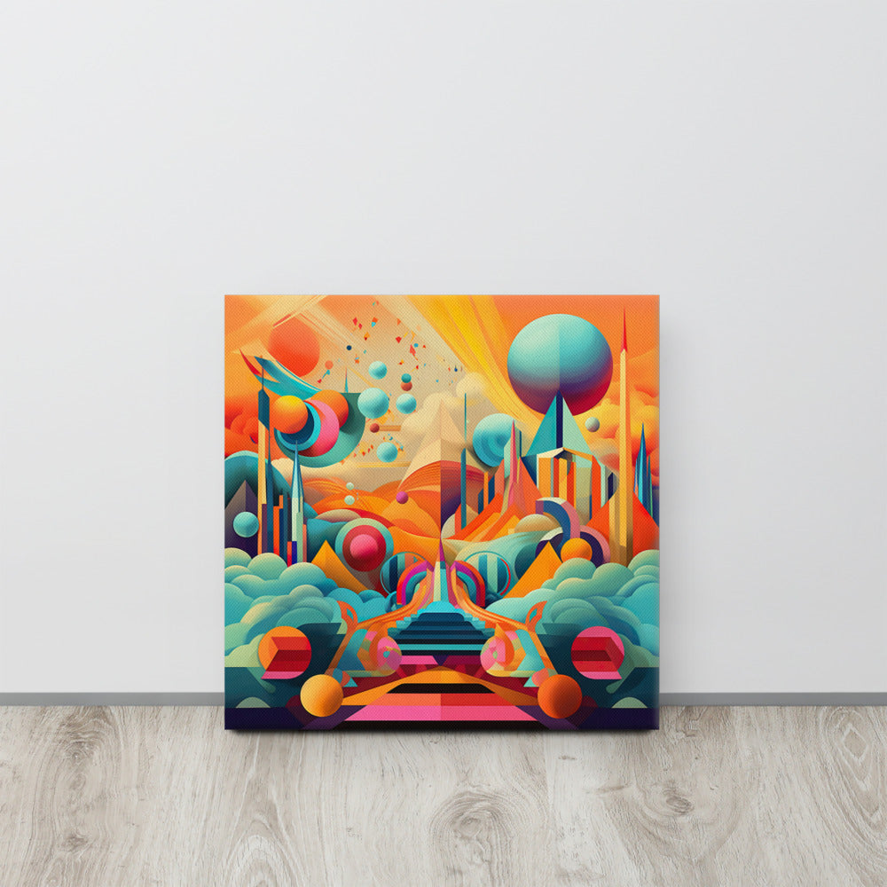 Chromatic Dimensions Unraveled - Interactive Canvas Wall Art