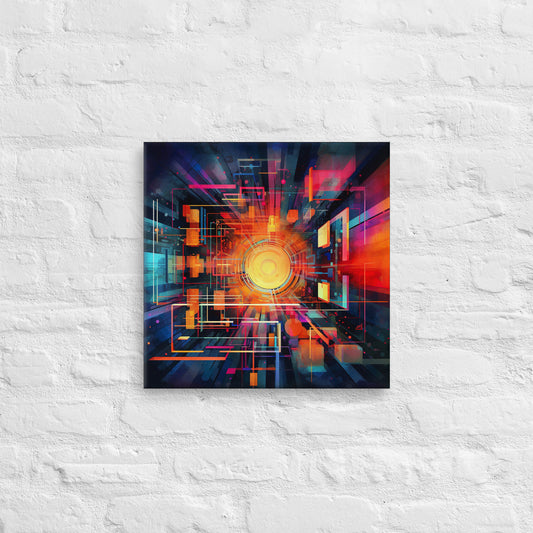 Voyage Through the Kaleidoscopic Gateway - Interactive Canvas Wall Art