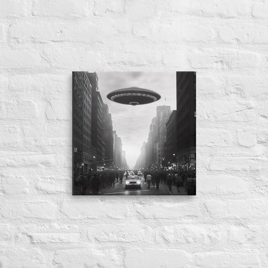 Invasion on Vintage Avenue - Interactive Canvas Wall Art