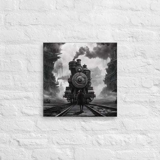 The Iron Horse and the Wayfarer - Interactive Canvas Wall Art