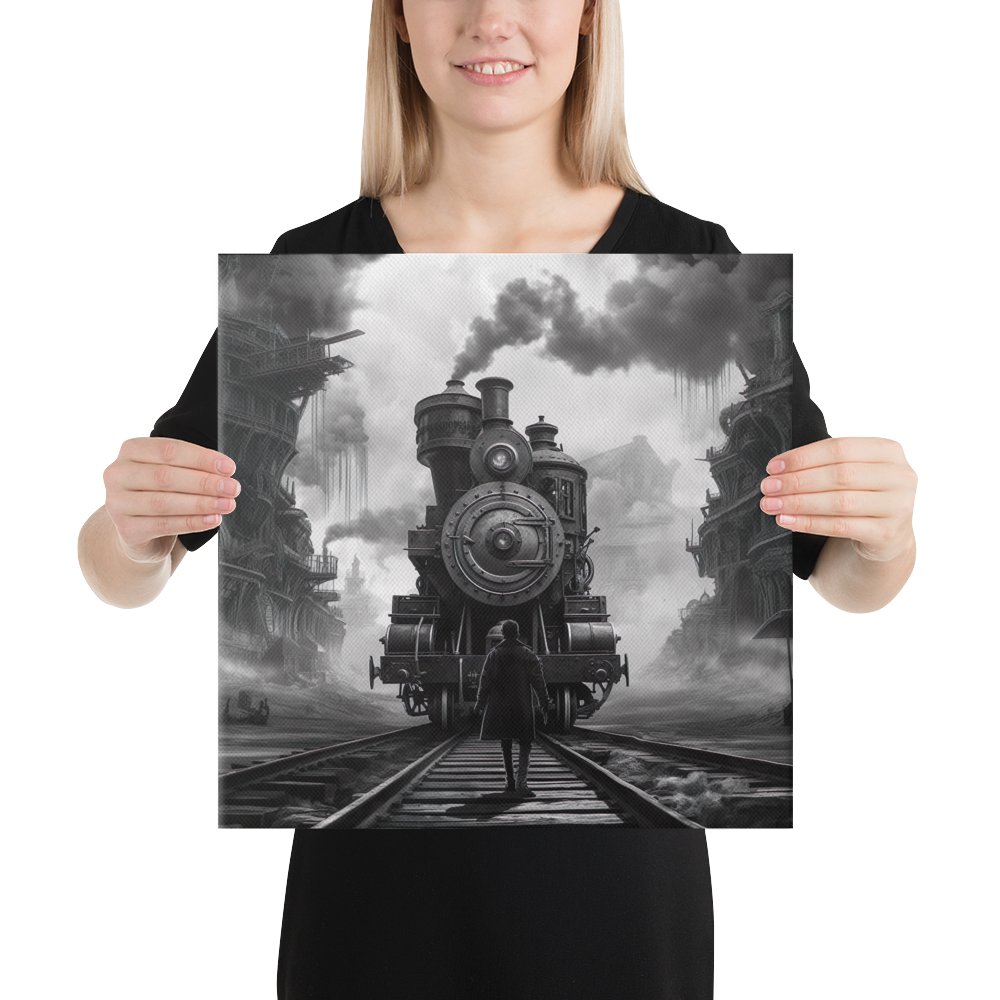 The Iron Horse and the Wayfarer - Interactive Canvas Wall Art